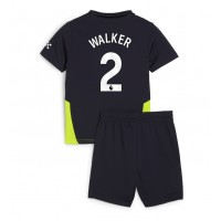 Dětský fotbalový dres Manchester City Kyle Walker #2 2024-25 Venkovní Krátký Rukáv (+ trenýrky)